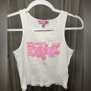 BRATZ x DOLLS KILL White Tank Crop (Med)